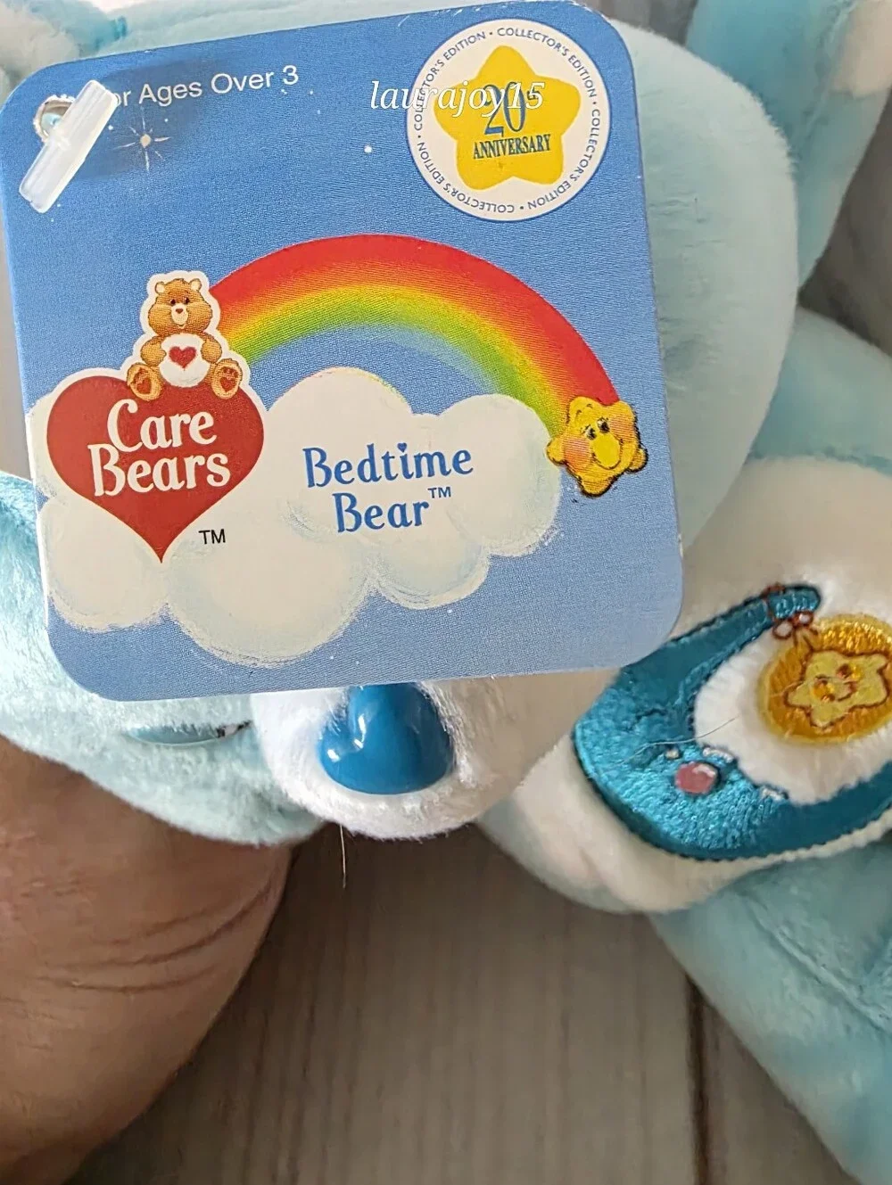 Care Bears Bedtime Bear Plush Toy With Tags 20th Anniversary Blue 9 Inch 2003